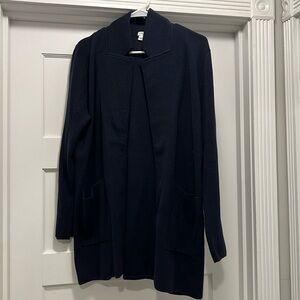 J. Crew Sweater blazer, navy blue, EUC, Large